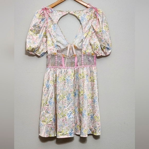 New!For‎ Love & Lemon Glitter Garden Cap Sleeve Dress - Picture 10 of 15